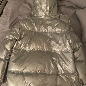 Kendall and Kylie Silver Puffer Jacket